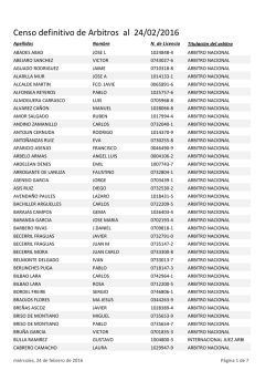 censo provisional arbitros