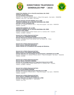 directorio telefonico generales pnp - 2016
