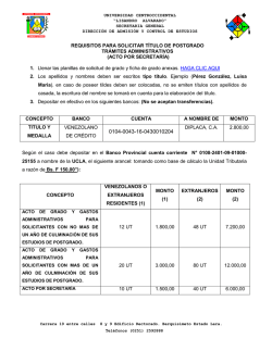 Pr&oacute;ximo acto de posgrago - Universidad Centroccidental "Lisandro
