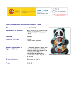 reloj puzzle de madera con forma de oso panda, marca okoia