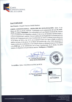 documento oficial - Corte Constitucional del Ecuador
