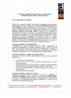 CONTRATO ADMINISTRATIVO PARA LA PRESTACI&Oacute;N DE