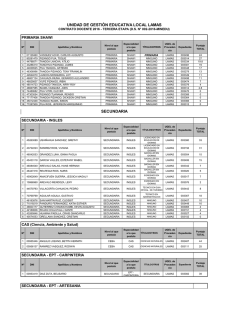 secundaria unidad de gesti&oacute;n educativa local lamas