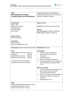 Bioremediaci&oacute;n de Sitios Contaminados por