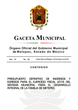 presupuesto definitivo de ingresos y egresos para el