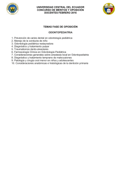 universidad central del ecuador concurso de m&eacute;ritos y oposici&oacute;n