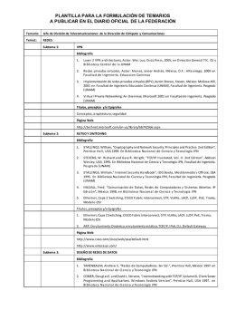 plantilla para la formulaci&oacute;n de temarios a publicar en el diario