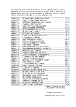 Aprobados 3er ejercicio