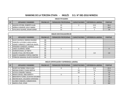 Ranking Ingl&eacute;s - ugel "la joya"