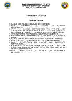 universidad central del ecuador concurso de m&eacute;ritos y oposici&oacute;n