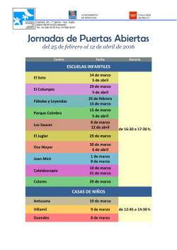 Jornadas de Puertas Abiertas