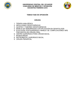 universidad central del ecuador concurso de m&eacute;ritos y oposici&oacute;n