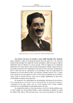 Jos&eacute; Mar&iacute;a Carretero - Biblioteca Virtual Miguel de Cervantes