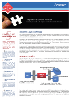 Mejorando el ERP con Preactor