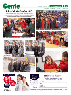 Inicio del A&ntilde;o Escolar 2016