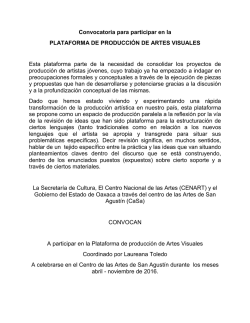 Convocatoria para participar en la PLATAFORMA DE