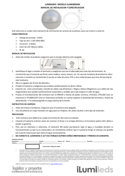 luminario modelo iluk606bww manual de instalacion y