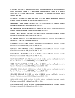 Posesiones Efectivas 1 de Marzo de 2016