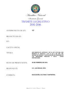 QUE MODIFICA EL ART&Iacute;CULO 1 DE LA LEY 4 DE 2004, QUE