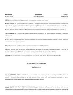 casas rodantes - Intendencia de Maldonado