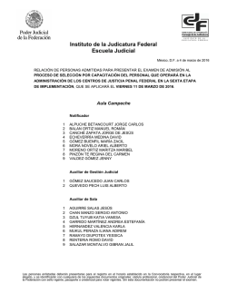 Lista de aceptados - Instituto de la Judicatura Federal