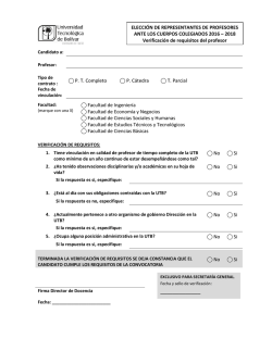 ⃝ P. T. Completo ⃝ P. C&aacute;tedra ⃝ T. Parcial ⃝ Facultad de Ingenier&iacute;a
