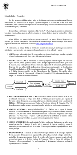 Talca, 5 de marzo 2007 - Red de Colegios Santo Tom&aacute;s