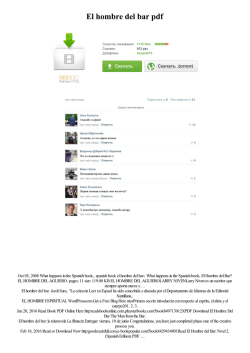 El hombre del bar pdf