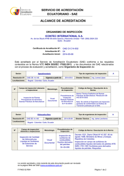 alcance de acreditaci&oacute;n
