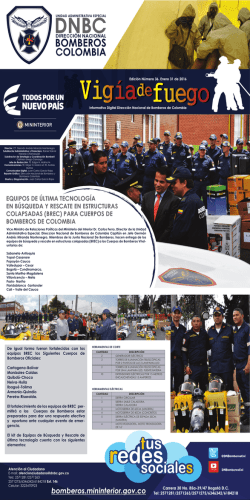 Edici&oacute;n No. 36 - Enero 31 - Direcci&oacute;n Nacional de Bomberos de