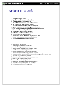 ariketak - Maritxu Berritxu