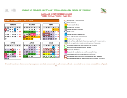 per&iacute;odo escolar febrero - julio 2016 calendario de