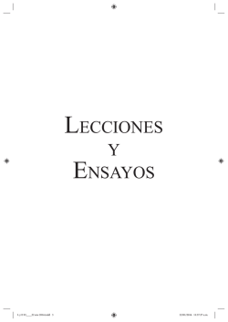 lecciones y ensayos - Instituto de Investigaciones Jur&iacute;dicas