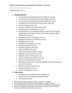 F&aacute;brica y distribuidora de productos de limpieza &ldquo;Salvador&rdquo;