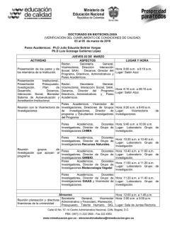 DOCTORADO EN BIOTECNOLOGIA