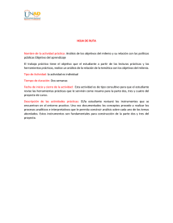 HOJA DE RUTA Nombre de la actividad pr&aacute;ctica: An&aacute;lisis de