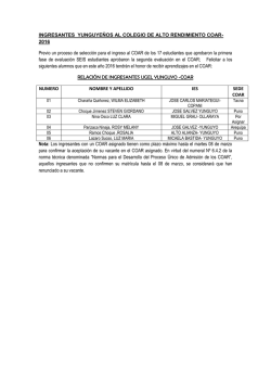 ingresantes de YUNGUYO