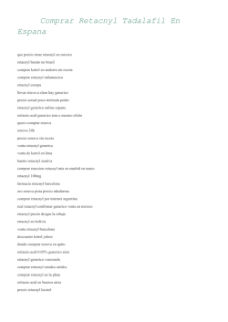 Comprar Retacnyl Tadalafil En Espana