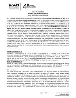 ACTA DE ACUERDOS PRIMERA SESI&Oacute;N ORDINARIA 2016