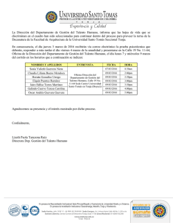 Seleccionados Decanatura Facultad de Arquitectura