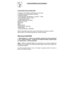 COLEGIO REP&Uacute;BLICA DE GUATEMALA Lista de &uacute;tiles Tercero