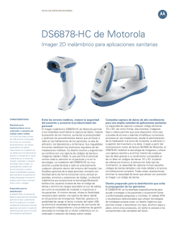 Imager 2D inal&aacute;mbrico DS6878-HC de Motorola para aplicaciones
