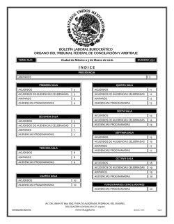 indice - Tribunal Federal de Conciliaci&oacute;n y Arbitraje