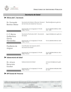 Directorio Detallado de Servidores P&uacute;blicos