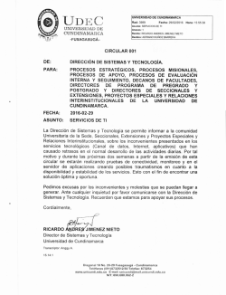 Circular 001 de 2016 - Direcci&oacute;n de Sistemas y Tenolog&iacute;a