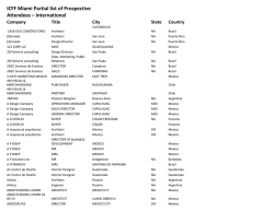 ICFF Miami Partial list of Prospective Attendees &ndash; International
