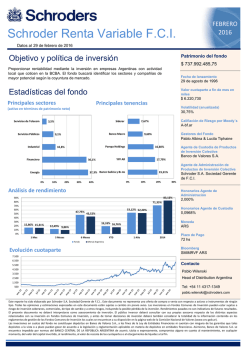 Schroder Renta Variable FCI