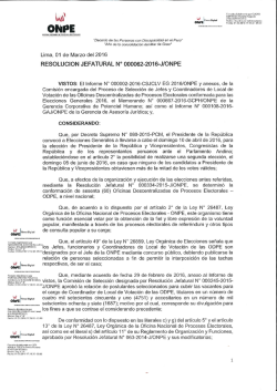 RJ-062-2016 02/03/2016 Disponer la publicaci&oacute;n de la