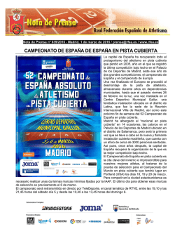 campeonato de espa&ntilde;a de espa&ntilde;a en pista cubierta