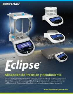 NUEVA SERIE ECLIPSE de Balanzas anal&iacute;ticas y de precisi&oacute;n